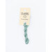 A skein of ice blue embroidery floss, twisted and bundled, with a cream and black label featuring the brand name and color information.