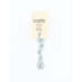 A skein of cloud gray embroidery floss, twisted and bundled, with a cream and black label featuring the brand name and color information.