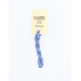 A skein of powder blue embroidery floss, twisted and bundled, with a cream and black label featuring the brand name and color information.