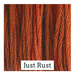 A terracotta orange swatch of Classic Colorworks floss. 