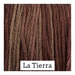 A variegated swatch of Classic Colorworks floss in the color brown.