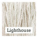 A cream swatch of Classic Colorworks floss. 