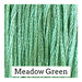 A mint green swatch of Classic Colorworks floss. 