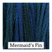 A navy blue swatch of Classic Colorworks floss. 