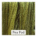 A green swatch of Classic Colorworks floss. 