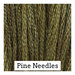 A green swatch of Classic Colorworks floss. 