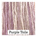 A variegated swatch of Classic Colorworks floss in the colors cream and pastel purple.