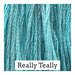 A teal swatch of Classic Colorworks floss.