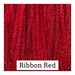 Swatch of cherry red colored threads
