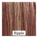 Swatch of variegated terra cotta and tan colored threads