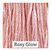 Swatch of pastel pink colored threads