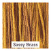 Swatch of sienna colored threads