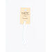 A skein of white embroidery floss, twisted and bundled, with a cream and black label featuring the brand name and color information.