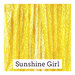 Swatch of bright yellow colored threads