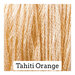 Swatch of pale orange colored threads