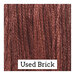 Swatch of brick red colored threads