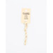 A skein of cream embroidery floss, twisted and bundled, with a cream and black label featuring the brand name and color information.