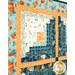 A close up on one of the blocks of the wall hanging, demonstrating color and print details.