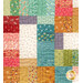 A head-on close image on the patchwork, showcasing the fabric and top quilting details.