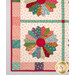 A close up on the wall hanging, demonstrating fabric colors and details.