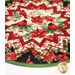 An angled shot of the topper, showcasing fabric, piecing, and binding details.