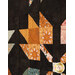 A super close up on a golden yellow leaf block, demonstrating fabric color and print details.