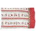The completed Magic Pillowcase colored in gray, white, red, and green flannel fabrics from The Christmas Mouse collection by Northcott Fabrics, isolated on a white background.