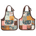 The two completed hot pads colored in warm fall fabrics from the Acorn Hollow collection, isolated on a white background.