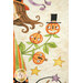 A close up on the small pumpkins on the panel, showcasing fabric and top quilting details.