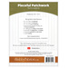 Back cover of the pattern listing fabric requirements and recommended notions for the project.