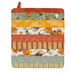 The completed Dry Ideas drying mat, colored in soft autumn fabrics from the Harvest Blooms collection, isolated on a white background.
