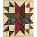 A super close up shot of a star block, showcasing the intricate top stitching.