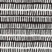 Fabric featuring black-and-white pattern of abstract stripes
