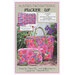 Pattern cover for Pucker Up, featuring floral bags in two styles. Size details included.