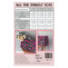 The back of the All The Things Tote pattern with fabric requirements and additional images. 