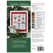 Winterly Sampler cross-stitch pattern package with holiday wreath design and color chart.