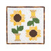 The completed August spool, two yellow, brown, and green spools, isolated on a white background.