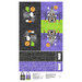 Trick-or-treat bag panel featuring two bags: purple with a haunted house and black with cheerful ghosts in costumes.