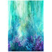 Running yardage featuring a thriving coral reef under aquamarine waves with branching, elkhorn, and soft corals.