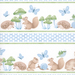 Scanned swatch of the borderstripe, demonstrating color and scale of the print.