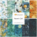 A fat quarter fabric collage featuring spooky watercolor fabric from the collection Raven's Call from Northcott Fabrics. 