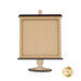The unfinished but assembled wood square pedestal frame, demonstrating the final result.