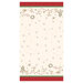 Cream fabric with small gray snowflakes and a crimson and green border, along with text saying "Merry Christmas" "Guess How Much I Love You"