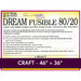 Cover sheet for Quilter's Dream Fusible 80/20 Batting, detailing composition, sizes, and usage instructions.