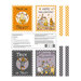 An activity panel with two trick or treat bags, one in orange and the other in charcoal, and pattern instructions 