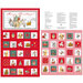 Advent calendar panel featuring your favorite friends from the Hundred Acre Woods and a daily countdown to Christmas