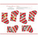 Christmas stockings project panel featuring Winnie the Pooh, Piglet, and Eeyore on red and green striped stockings.