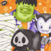 An 8x8 swatch of the halloween panel. 