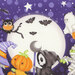 An 8x8 swatch of the halloween panel. 