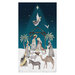 A panel depicting a nativity scene with a winged angel and guiding star over Jesus, Mary, Joseph, and wise men